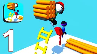 Ladder Race Marathon 3D - Gameplay Walkthrough Part 1 All Levels 1-5 (iOS, Android) screenshot 4
