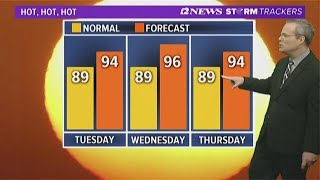 Hot and mainly dry in SE Texas