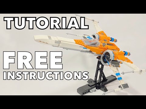 LEGO 2020 X-Wing Display Stand! - FREE INSTRUCTIONS!!