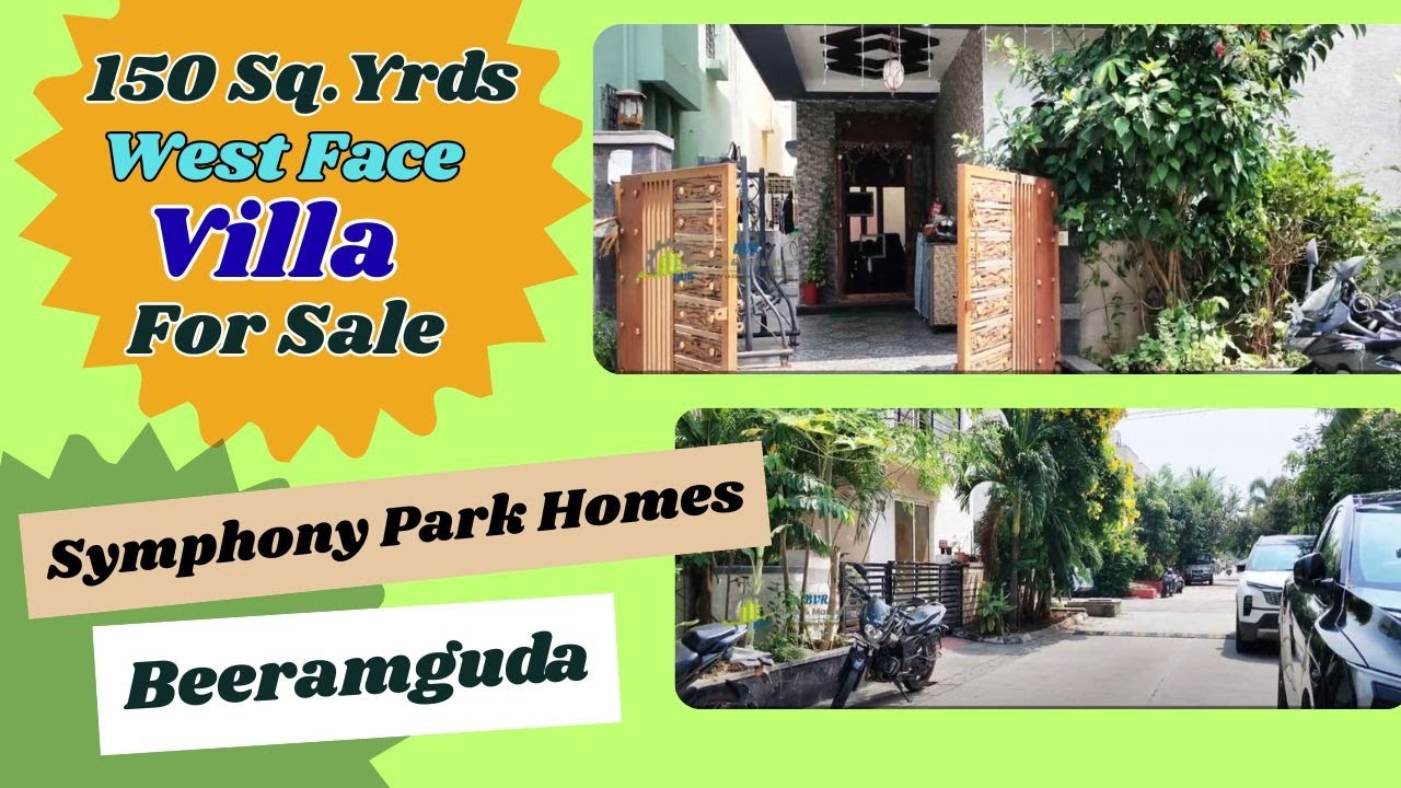 Villa for sale Beeramguda 150 Sq Yrds West Face SYMPHONY PARK HOMES