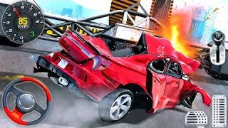Flying Car Crash Beam Racing Simulator - Stunt Car Crash Simulator - Android Gameplay screenshot 2