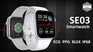 SE03 Smartwatch ECG PPG BLE4 IP68 - تطبيق iBand - Unboxing screenshot 4