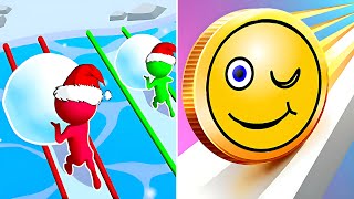 Snow Race 3D Vs Coin Rush🔴😍🔴Max Android IOS 2026 Walkthrough Gameplay  screenshot 2
