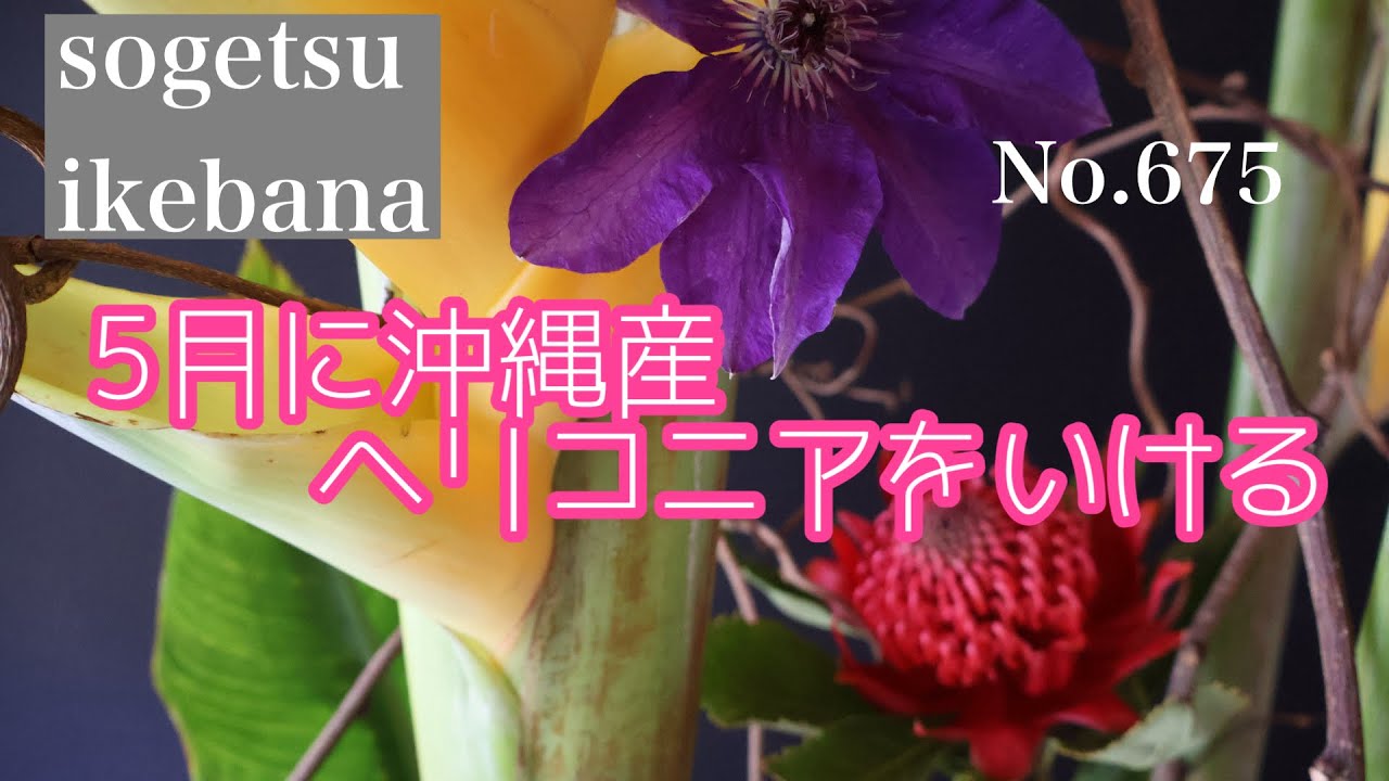 Arranging Okinawan heliconia in May. No. 675 - YouTube