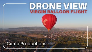 Drone View: Virgin Balloon Flights Floating Above Evesham