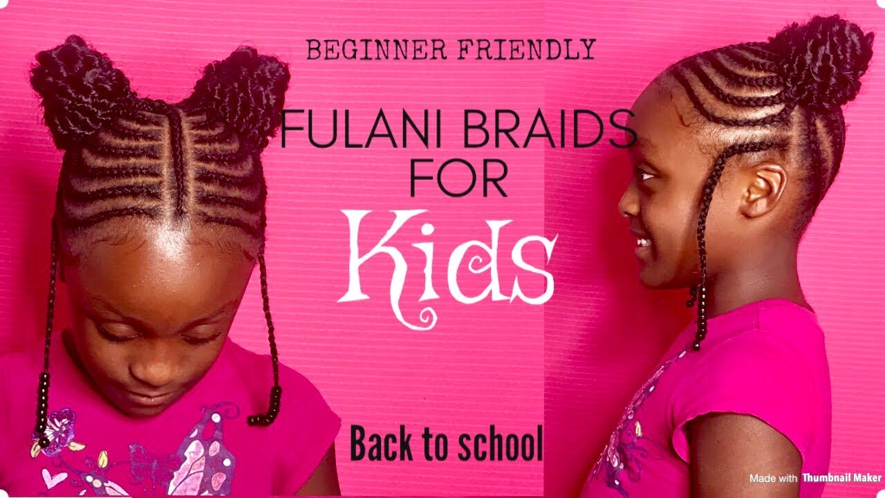 Back To School Fulani Braids For Kids Easy Tutorial Beginner Friendly 2018 2019
