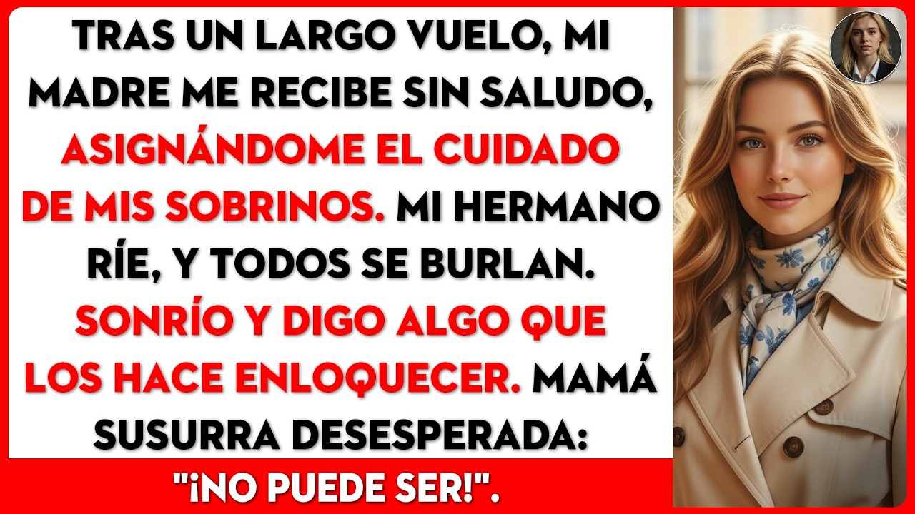 Mamá me pagó el vuelo a casa, así que les mostré los recibos de lo que me debían.