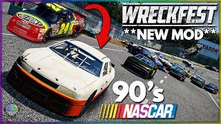 **NEW MOD** 90s NASCAR CARNAGE! [Thunderstorm!] | Wreckfest