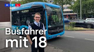 Busfahrer mit 18! Johannes ist täglich für hunderte Fahrgäste verantwortlich | RTL WEST