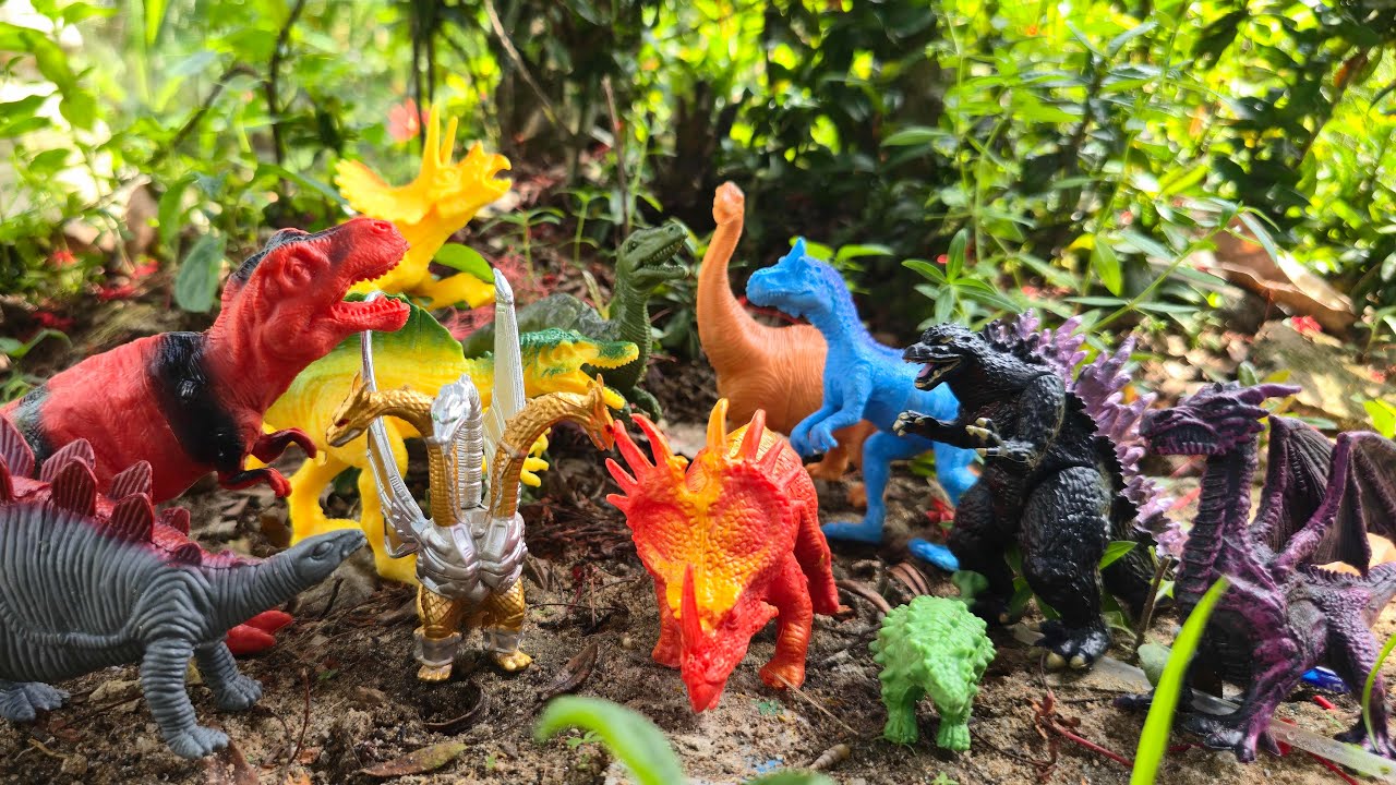 Menemukan Dinosaurus T-Rex Triceratops Spinosaurus Stegosaurus Allosaurus Brachiosaurus Dragon