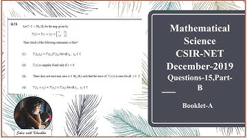 CSIR NET Dec 2019 Question 15 | Part B  | Booklet Code A | Linear Algebra