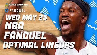 FanDuel NBA Lineups Wednesday 5/25/22 | NBA DFS FanDuel ConTENders Awesemo.com Today