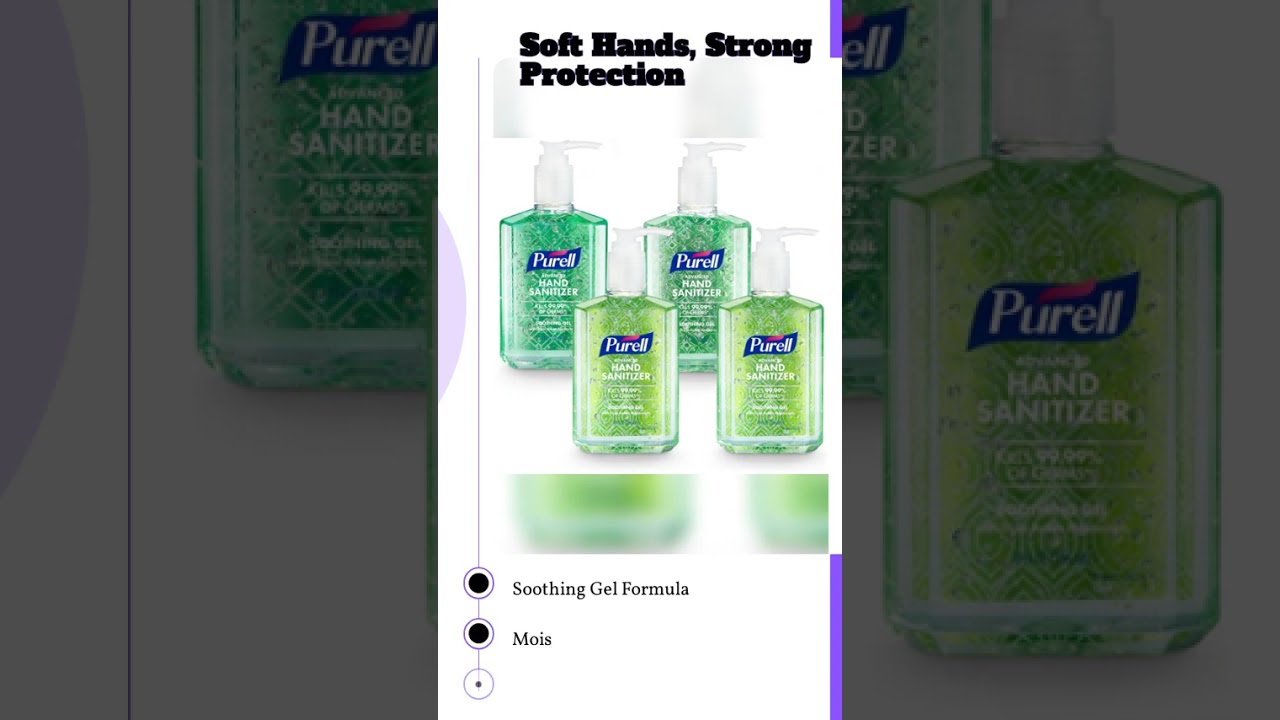 PURELL Advanced Hand Sanitizer Soothing Gel, Fresh Scent, 8 fl oz Pump Bottle (Pack of 4)