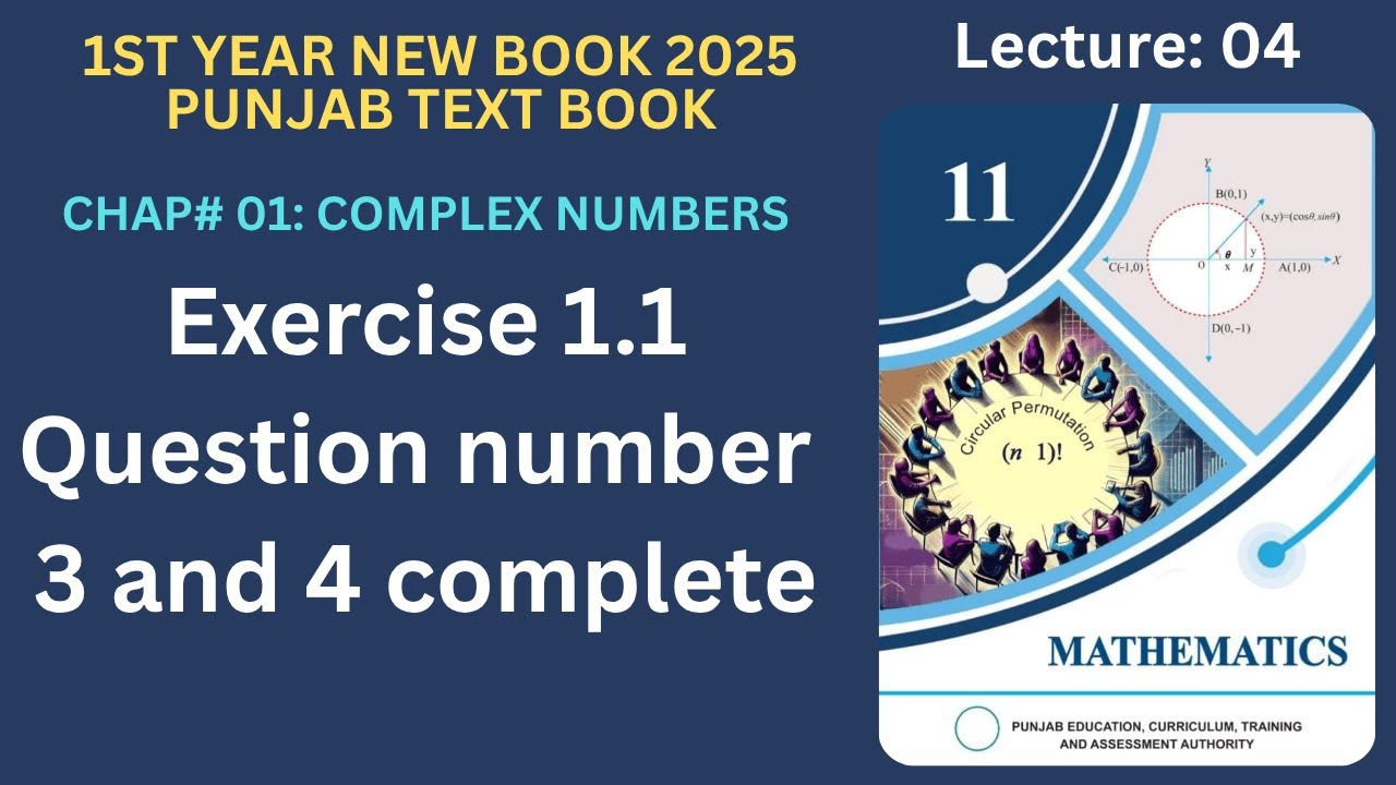 Chapter 1 Exercise 1.1 | Question 3 and 4 | 11Th Class Math New Book ...