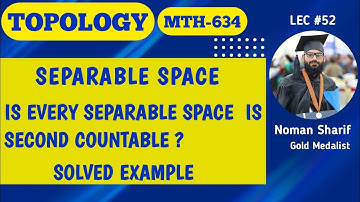 Separable space | Every separable space is countable or not | mth634 lecture | topology lecture