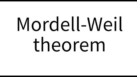 Mordell-Weil theorem