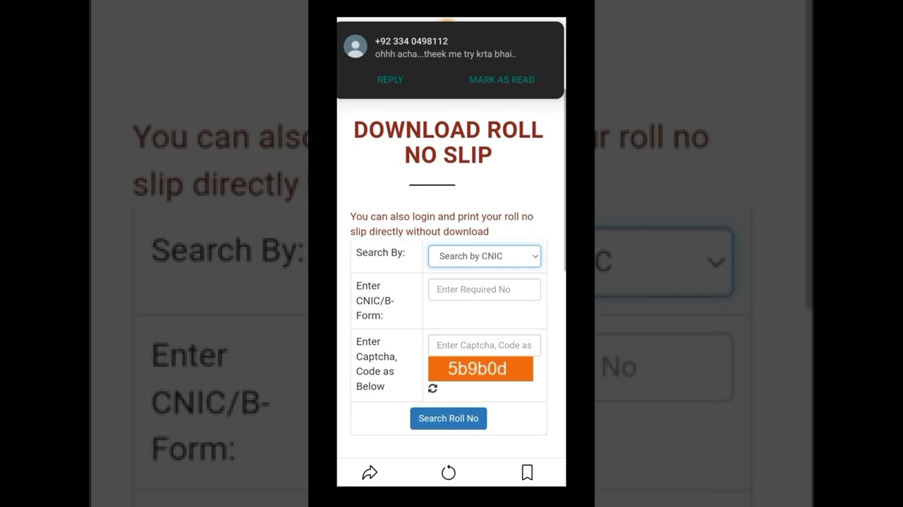 Kmu Cat Roll Number download 