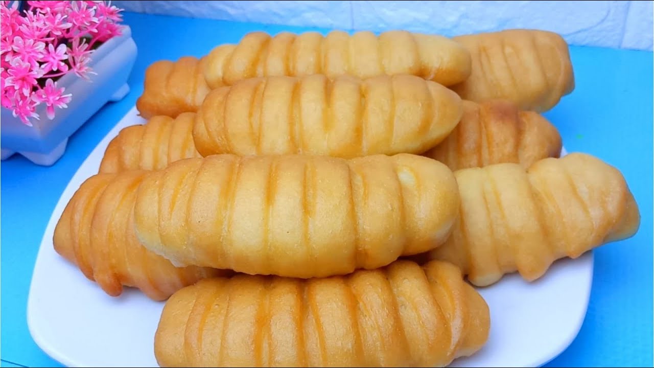 TANPA TELUR CUMA 1X PROOFING!! ROTI GORENG ISI PISANG SELEMBUT KAPAS ...