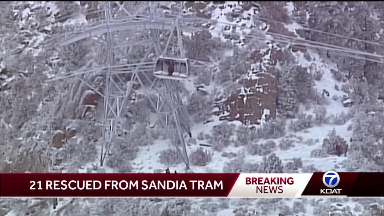 21 Sandia Peak employees spend New Year's Eve trapped after Tram gets