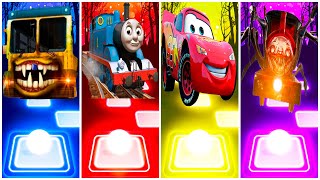 Bus Eater vs Thomas Train vs Lightning McQueen vs Choo Choo Charles | Tiles Hop EDM Rush