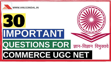 30 Important Questions For Commerce Paper 2 | NTA UGC NET June 2019