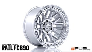FUEL FC890 RAIL | 20X10.5 | GLOSS SILVER WITH MACHINED FACE FUEL FC890 RAIL | 20X10.5 | GLOSS SILVER WITH MACHINED FACE