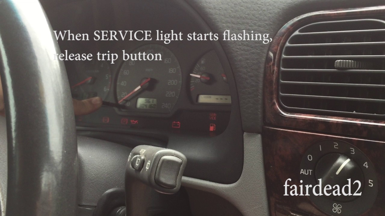 How To Reset Service Light In Volvo V40/S40 - Youtube