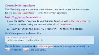How to Toggle Boolean State in React with TypeScript?