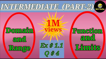 #Domain of function ||#|Range of function||#limit of function|| FSC (PART-2)|| Unit# 1