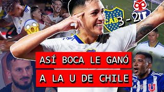 BOCA le GANÓ a U de CHILE con los golazos de CHANGUITO ZEBALLOS y VÁZQUEZ ante los ojos de BENEDETTO