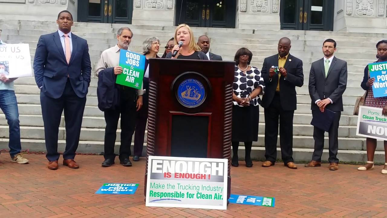 Clean & Healthy Ports Rally in Newark - Christina Montorio, Intl Brotherhood of Teamsters