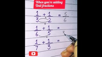 maths trick for adding unit fractions || maths hack #maths #shorts #tutorial