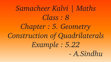 8th Maths Samacheer | Chapter 5 | Geometry | Example 5.22