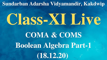 WBCHSE Class XI Computer Application / Computer Science | Boolean Algebra Bangla Tutorial [#1]