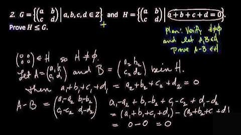 video 5  1-step test for subgroups and centralizers