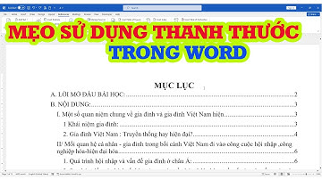 Thủ thuật sử dụng thanh thước trong Word