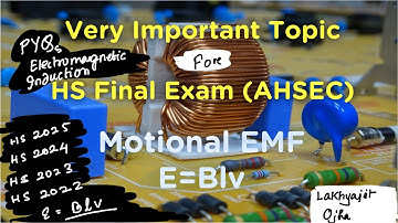 Motional EMF Class 12 Physics HS Final Exam (AHSEC) 2025,2024,2023,2020