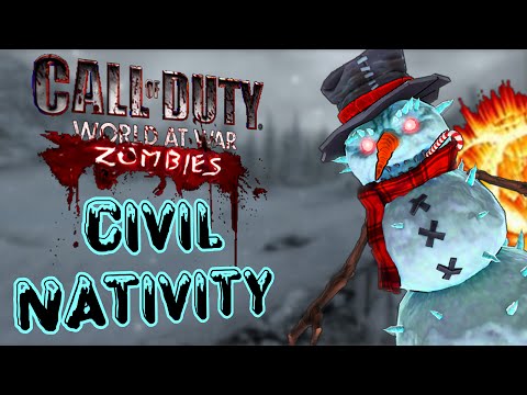 Call of Duty WaW: Zombie Mods Custom Map! (Civil Nativity) How to beat ...