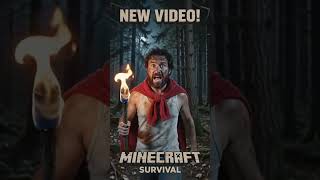 My FIRST NIGHT in real Minecraft #foryou #minecraft  #survival  #irl