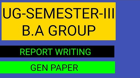 UG-B.A -SEMESTER-III PROJECT PLANNING AND REPORT WRITING