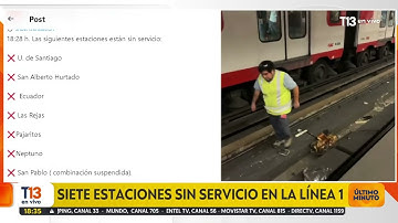 Siete estaciones sin servicio en la Línea 1 del Metro de Santiago