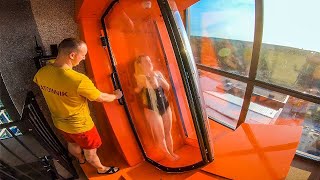 She STOPPED in the AquaLoop Water Slide