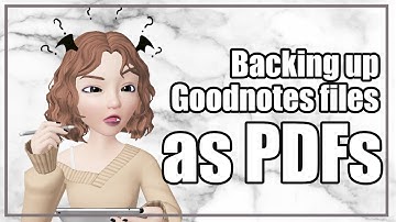 Goodnotes to PDF - Backing up your planners