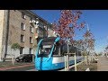 FHD. Осень. Новый трамвай T4UA "VinWay" №130 на ул.Замостянской. Винница. 16.10.2019