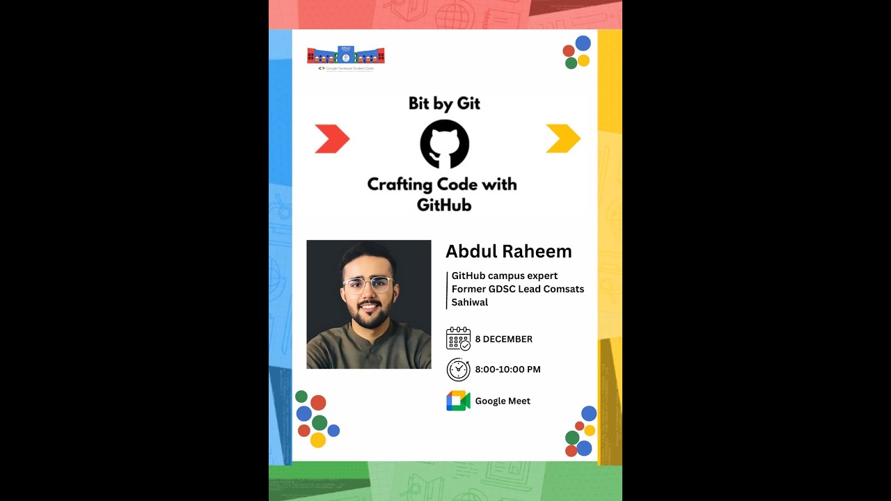 Git by bit . Crafting code with GitHub | GDSC Event - YouTube
