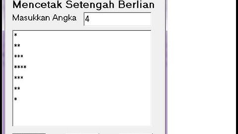 Belajar Delphi 7 #12 - Mencetak Half-Diamond ( Looping , ListBox)