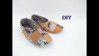 Лоскутные тапочки своими руками/Patchwork home slippers