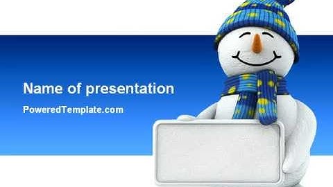 Smiling Snowman PowerPoint Template by PoweredTemplate.com