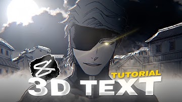 「  3D TEXT 🔥🌟 」- How to make 3d text in Capcut | Amv tutorial !