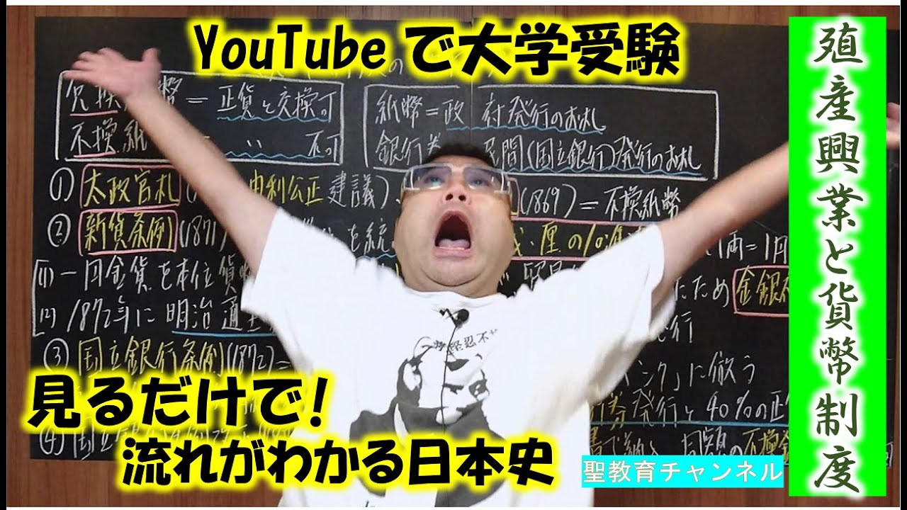 見るだけで！流れがわかる日本史38講】殖産興業と貨幣制度【入試頻出